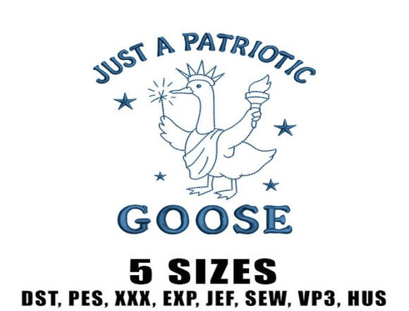 Goose American Embroidery Design