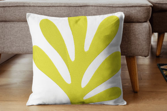 Lime Leaf Form Embroidery Design Digital File
