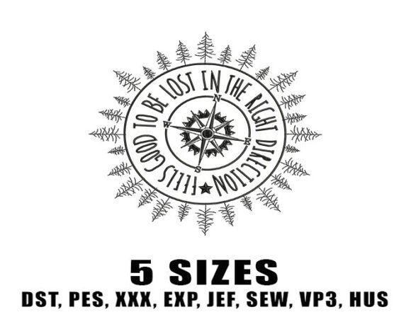 Mountain Compass Embroidery Design: A Travel-Inspired Gift Staple