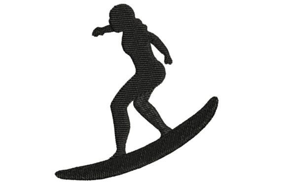 Surfer Silhouette: A Coastal Charm for Handmade Gifts