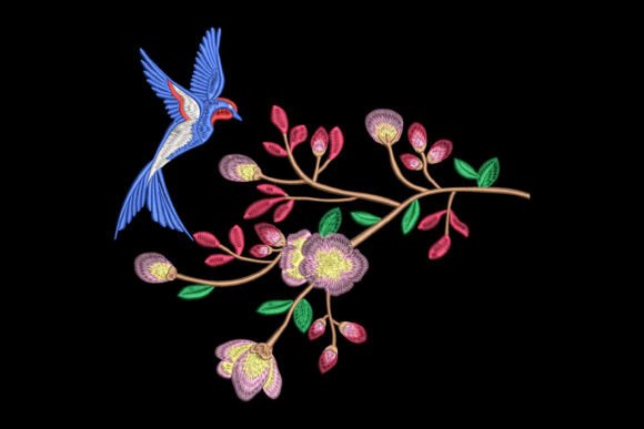 Swallow & Blossoming Branch Embroidery Review