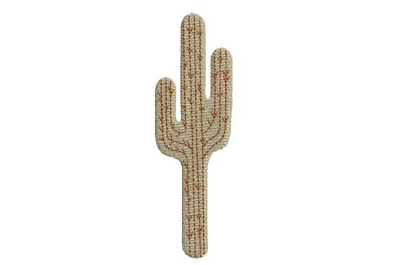 Textured Saguaro Cactus Embroidery Design